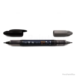 Pilot Shunpitsu beidseitiger Pinselstift mit harter Spitze, schwarze und graue Tinte
