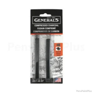 General's gepresste Zeichenkohle 2 Stück – Härtegrad 4B