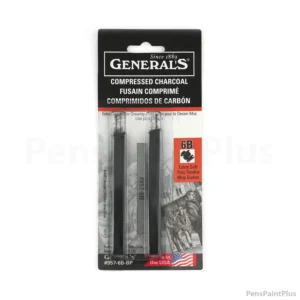 General's gepresste Zeichenkohle 2 Stück – Härtegrad 6B