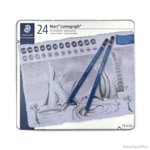 Staedtler Mars Lumograph Bleistift Set mit 24 Härtegraden für präzises Zeichnen und Skizzieren